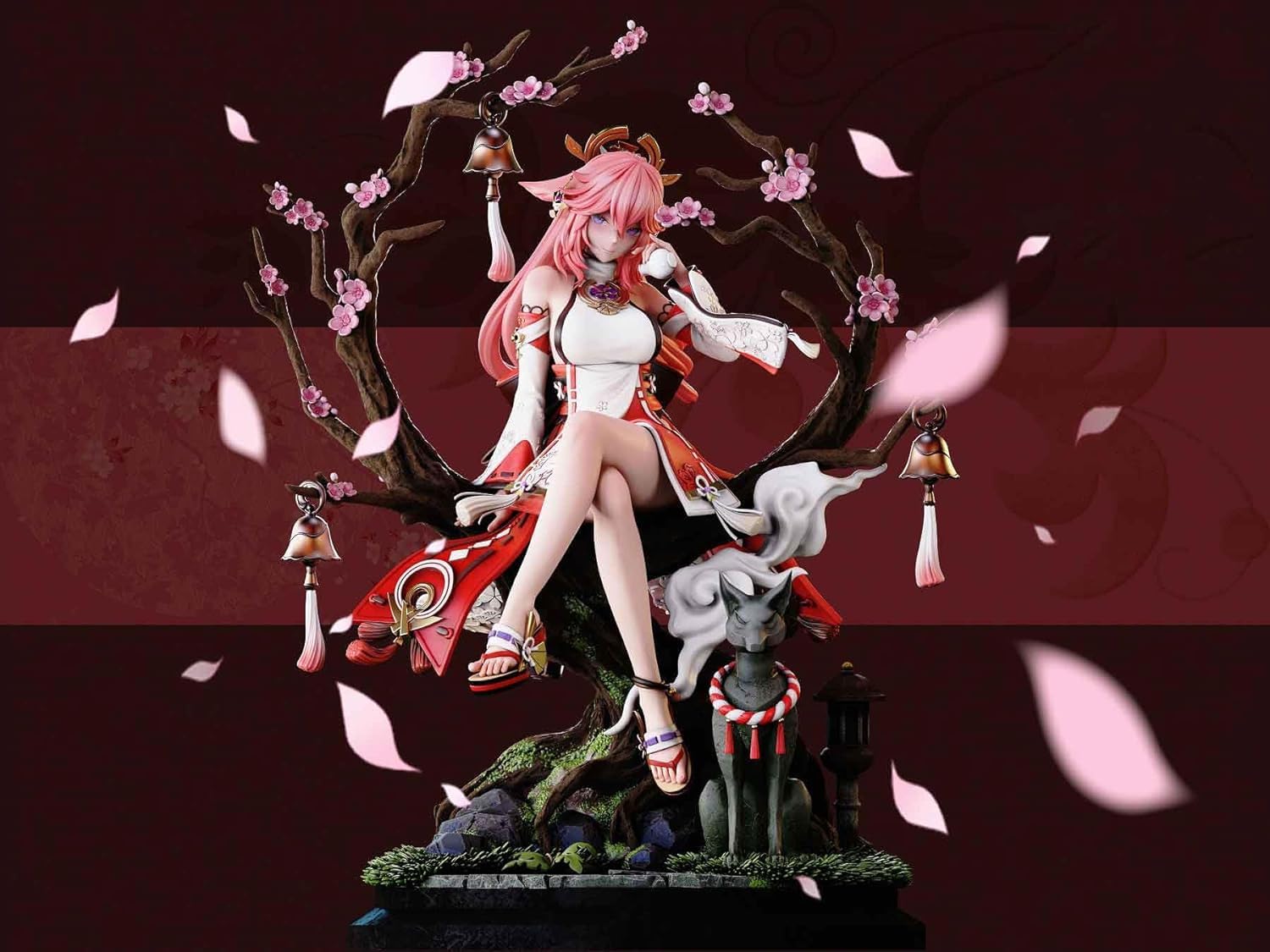 原神リアル調八重神子 1/4スケール50cm完成品フィギュア 売れ筋 海外